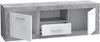 Lowboard >BACCIO< 2 Türen, 1 Schub, Betonoptik Lichtgrau / Weiß - 147,7x49,8x41cm BxHxT Bild 4