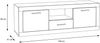 Lowboard >BACCIO< 2 Türen, 1 Schub, Betonoptik Lichtgrau / Weiß - 147,7x49,8x41cm BxHxT Bild 5