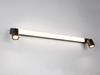 LED Bad Spiegelleuchte ENRICO mit 2 Strahlern & Schalter, Schwarz B: 90cm Bild 3