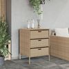 vidaXL Gartenschrank Beige 55x59x80 cm Poly Rattan 365554 Bild 3