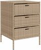 vidaXL Gartenschrank Beige 55x59x80 cm Poly Rattan 365554 Bild 2