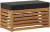 vidaXL Outdoor Hocker Bank Massivholz Akazie Natur 900686 Bild 2