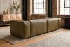 KAWOLA Sofa CELESTE 4-Sitzer Leder camel 72 x 114 x 302 cm Bild 4