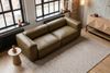 KAWOLA Sofa CELESTE 4-Sitzer Leder camel 72 x 114 x 302 cm Bild 5