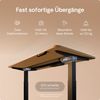 Desktronic HomeOne Elektrisch höhenverstellbarer Schreibtisch 120x60cm Bambus/Schwarz mit Memory-Funktion, Anti-Kollisions Technologie, USB-A und USB-C-Ladeanschlüssen Bild 3