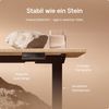 Desktronic HomeOne Elektrisch höhenverstellbarer Schreibtisch 120x60cm Bambus/Schwarz mit Memory-Funktion, Anti-Kollisions Technologie, USB-A und USB-C-Ladeanschlüssen Bild 4