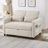 2-Sitzer Schlafsofa H 82.5 x T 114 x B 77 cm mit Schlaffunktion, Liegefläche 166 x 95 cm, Baumwoll-Leinen-Bezug Bild 2