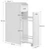Vasagle Badkommode Badezimmerschrank Toilettenschrank mit Schubladen, MDF Weiß, 40 x 18 x 70 cm Bild 4