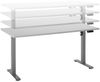 Schreibtisch Pronto, Holzwerkstoff, Kunststoff, Stahl, Silber, Grau Bild 3