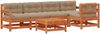 vidaXL Garten-Lounge-Set 6 pcs Wachsbraun Massives Kiefernholz 3418099 Bild 2