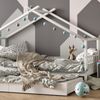 Hausbett Design Weiß 90x200 cm mit Gästebett und 2 Matratzen Vitalispa Bild 5
