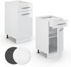 Midischrank Fame-Line Weiß Hochglanz 40 x 82 cm ohne Arbeitsplatte Vicco Bild 5