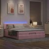 vidaXL Ottomane Bett mit Matratze & LEDs Rosa 180x200 cm Samt 3312571 Bild 3