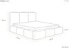 WFL GROUP Polsterbett Harmony mit Bettkasten und Lattenrost, Bettgestell, ohne Matratze (erhältlich in 5 Größen 120x200, 140x200, 160x200, 180x200, 200x200 cm), Doppelbett mit hohem Kopfteil, Boucle oder Samt Stoff, Made in EU Bild 2