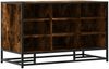 vidaXL Schuhbank Räuchereiche 84x40x53,5 cm Holzwerkstoff und Metall 849231 Bild 2