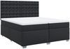 vidaXL Boxspringbett mit Matratze Schwarz 200x200 cm Kunstleder 3293036 Bild 3
