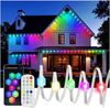 Sunicol LED Stripe Smart RGBIC Wasserdicht Permanente Außenbeleuchtung, 15M/30M/45M, Musik Sync, Timer, APP & Fernsteuerung LED Strip für Garten, Party Bild 4