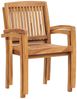 vidaXL Gartenstühle 2 Stk. mit Roten Kissen Massivholz Teak 3063258 Bild 3