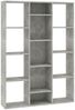 vidaXL Raumteiler/Bücherregal Betongrau 100x24x140 cm Holzwerkstoff 800445 Bild 2