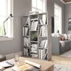 vidaXL Raumteiler/Bücherregal Betongrau 100x24x140 cm Holzwerkstoff 800445 Bild 3