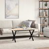 vidaXL Couchtisch X-Gestell 90x40x45cm Massivholz Kiefer und Stahl 3282686 Bild 3