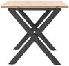 vidaXL Couchtisch X-Gestell 90x40x45cm Massivholz Kiefer und Stahl 3282686 Bild 5