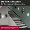 Paulmann 71169 LED Wandleuchte 2Form rund 24cm Weiß Schwarz 4000K 1210lm Bild 2