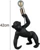Große LED Tischleuchte ausgefallene Affenlampe Schwarz, Höhe 42cm Bild 4