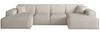 Wohnlandschaft Sofa U-Form CELES PREMIUM XS in Stoff Scala Hellbeige Bild 2