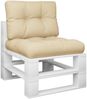 vidaXL Palettenkissen 2-tlg. Beige Stoff 360648 Bild 3