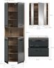 Badkombination (B/H/T: 135x185x46 cm) in schwarz matt und Nox Oak Nachbildung Bild 4