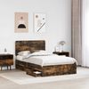 vidaXL Bettrahmen Geräucherte Eiche 120 x 190 cm Ingenieurs Holz 3412620 Bild 3
