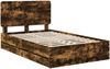 vidaXL Bettrahmen Geräucherte Eiche 120 x 190 cm Ingenieurs Holz 3412620 Bild 4