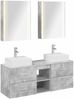 vidaXL Badezimmermöbel-Set 5 pcs Betongrau Ingenieurholz und Glas 3406810 Bild 2