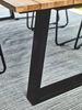 Gartenesstisch Laurion aus Aluminium und Teak, modern, naturfarben und schwarz, 230x100 cm, für 8–10 Personen Bild 4