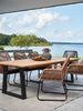 Gartenesstisch Laurion aus Aluminium und Teak, modern, naturfarben und schwarz, 230x100 cm, für 8–10 Personen Bild 2