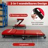 2 in 1 Rollbrett Werkstatt Montagerollbrett mit 6 Rollen & Gepolstertem Sitz bis 150 kg Belastbar Rot Bild 4