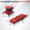 2 in 1 Rollbrett Werkstatt Montagerollbrett mit 6 Rollen & Gepolstertem Sitz bis 150 kg Belastbar Rot Bild 2