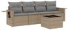 vidaXL 5-tlg. Garten-Sofagarnitur mit Kissen Beige Poly Rattan 3219888 Bild 2