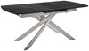 Kulissen-Esstisch >VANINO< ausziehbar 230cm, schwarz marmoriert, Keramik - 180/230x76x90cm BxHxT Bild 3
