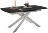 Kulissen-Esstisch >VANINO< ausziehbar 230cm, schwarz marmoriert, Keramik - 180/230x76x90cm BxHxT Bild 2