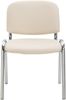 CLP Stuhl Ken Chrom Kunstleder stapelbar und mit modernem Design,creme Bild 3