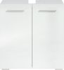 Badplaats Waschbeckenunterschrank Jupiter 60x30 cm Weiß Matt - Stehender Badezimmerschrank mit 2 Türen und Montagematerial Bild 3