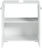 Badplaats Waschbeckenunterschrank Jupiter 60x30 cm Weiß Matt - Stehender Badezimmerschrank mit 2 Türen und Montagematerial Bild 2