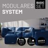 Lumaland Loungeset Modulares System erweiterbar In- & outdoor, (5-tlg), Lounge wasserfest abnehmbarer Bezug individuell kombinierbar waschbar Bild 2