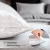 Cozyor Bettwäsche Satin glänzend 135x200, 155x200, 155x220, 200x200cm mit Reißverschluss, Satin, weiß Purity, 2 teilig, glänzend Satin, Bettbezug + Kissenbezug 80x80, besonders weich Bild 3
