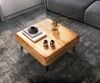 Couchtisch Shavani 90x90 cm Akazie Natur 2 Türen L-Fuß Metall Schwarz Bild 5