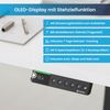 Desktopia Pro X - Elektrisch höhenverstellbarer Schreibtisch / Ergonomischer Tisch mit Memory-Funktion, Weiß, Gestell Grau, 180x80 cm Bild 3