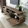 Dmora Fernsehschrank Barbania, Ständer für Wohnzimmerfernseher, Niedriges Wohnzimmer-Sideboard, TV-Ständerbasis, 170x30h40 cm, Nussbaum Bild 5