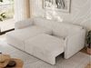 L-förmiges Ecksofa mit Armlehnen, für das Wohnzimmer, Schlaffunktion und Bettkästen, Wellenfeder am Sitz, losen Kissen - MESTO - Creme Cord - linke Seite Bild 3